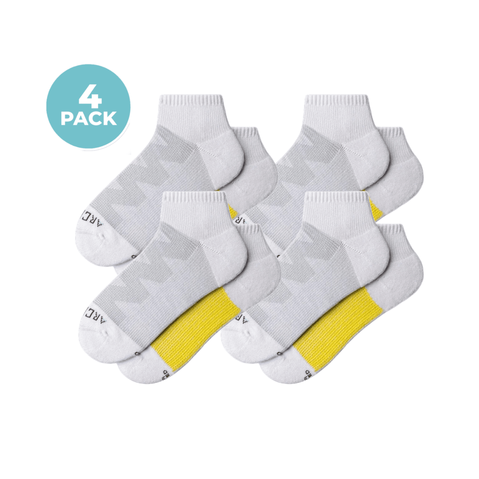 ArchTek® Quarter Socks Bundles White 4 Pack athletic socks