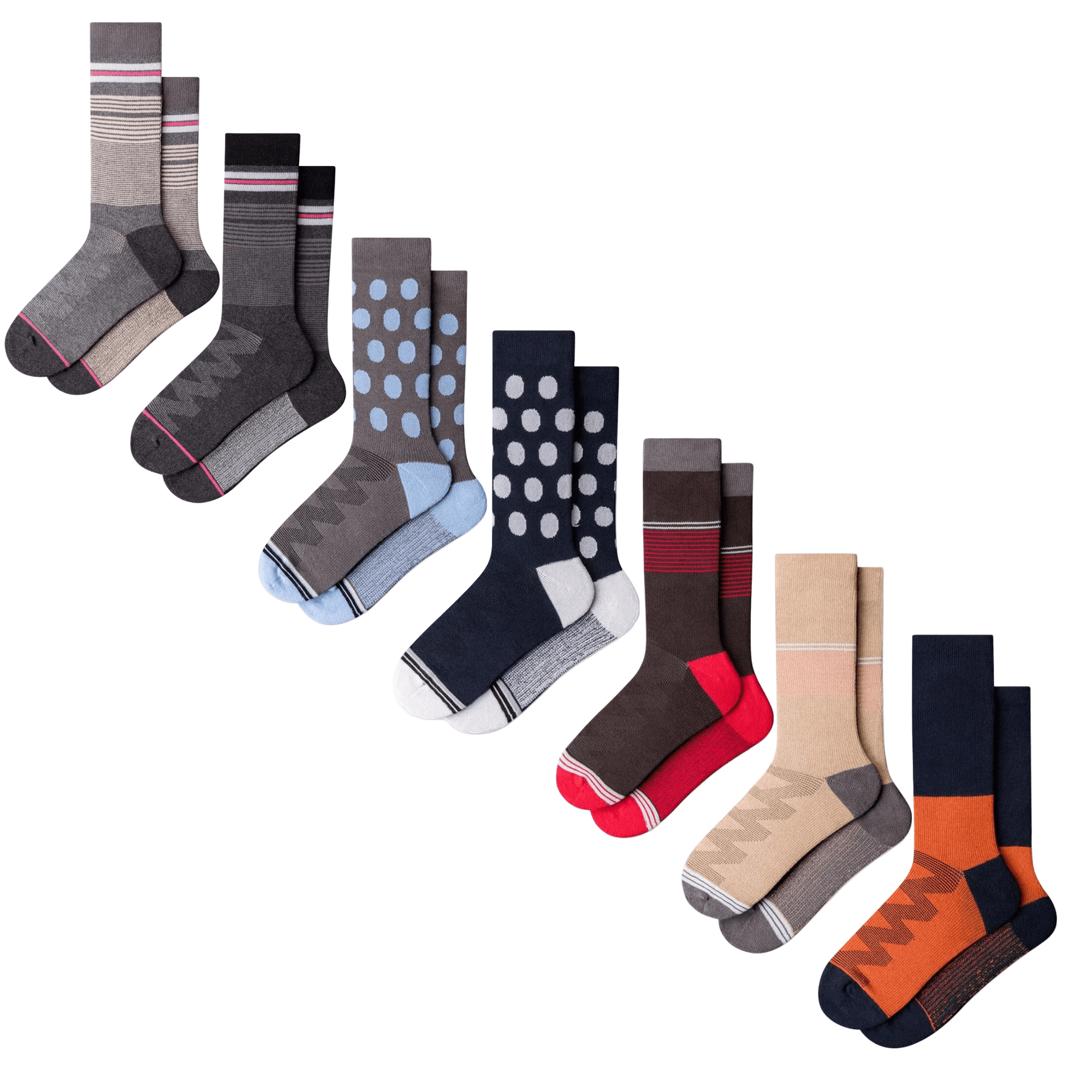 Dress Socks Bundles - 7 Pack Statement dress socks