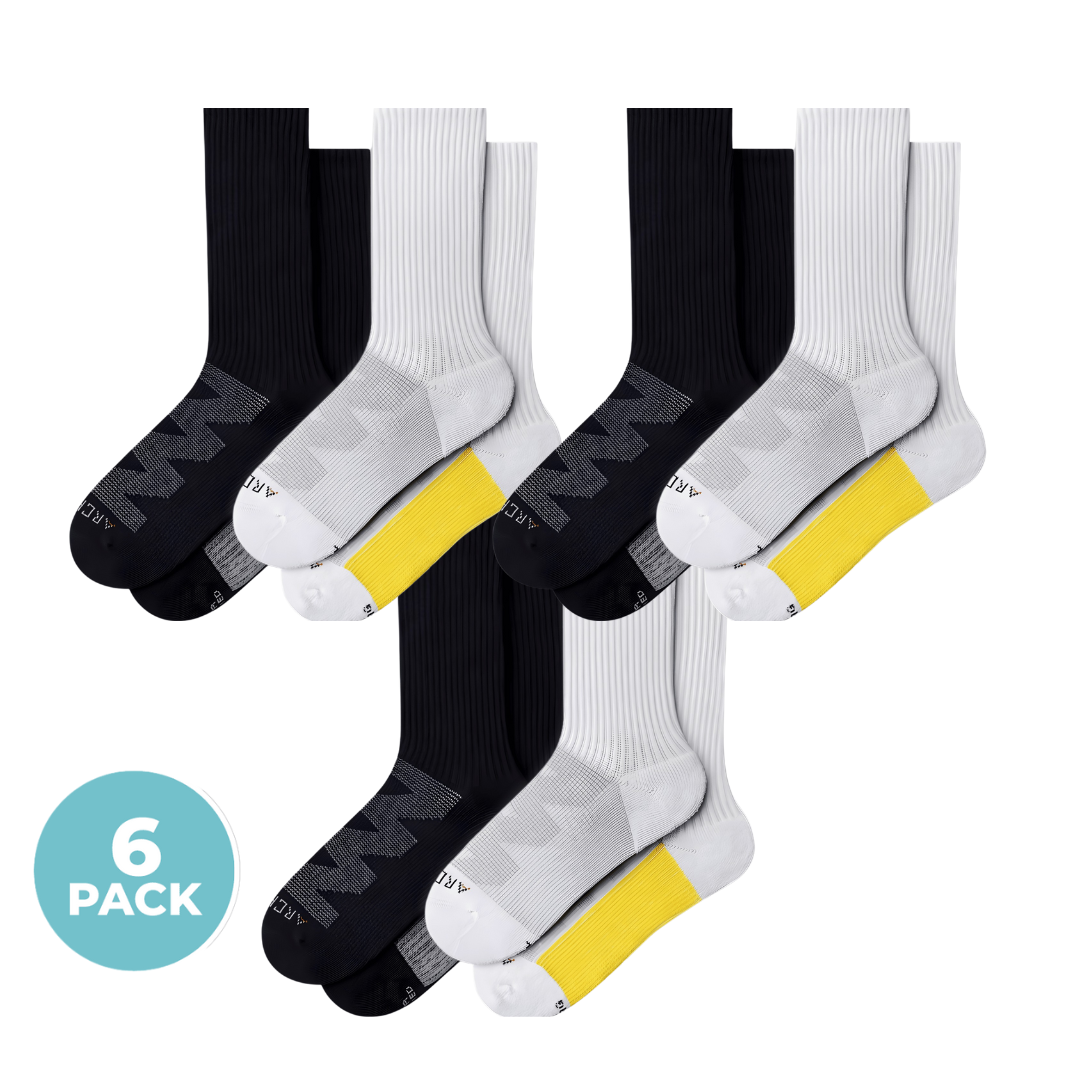 ArchTek® Crew Socks Bundles 6 Pack White
