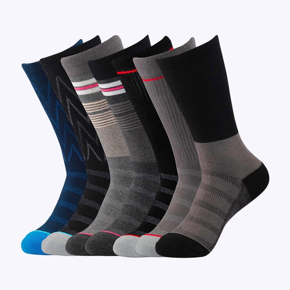 Dress Socks Bundles - 7 Pack Shades of Grey dress socks