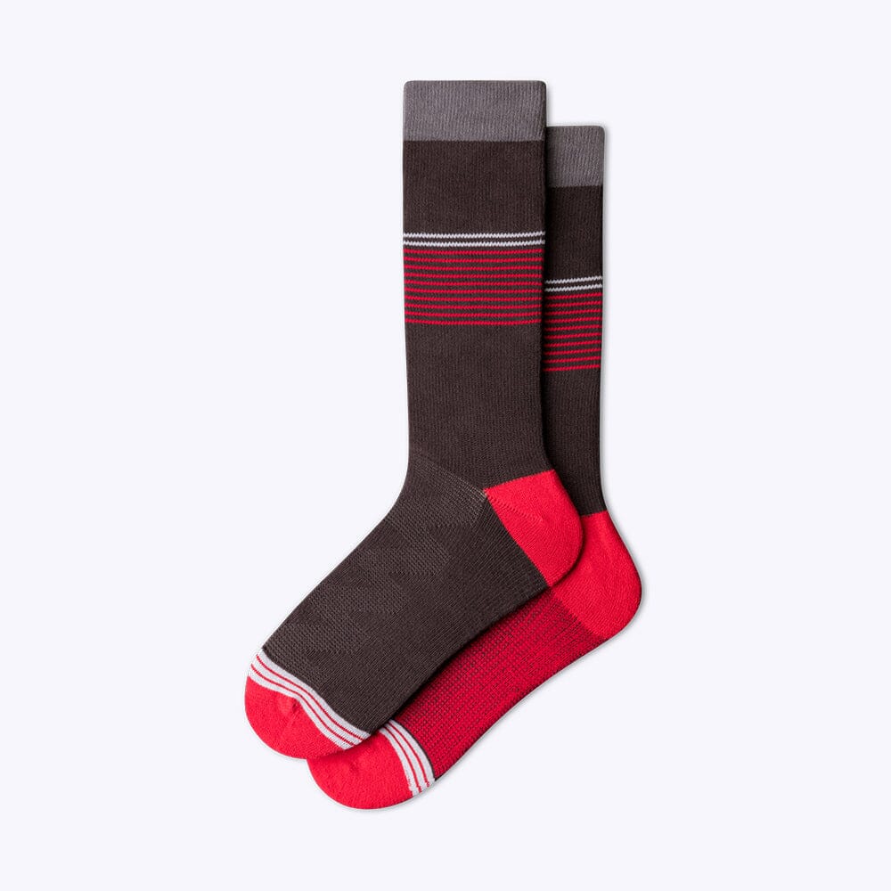 ArchTek® Dress Socks dress socks ArchTek Chocolate/Red Medium