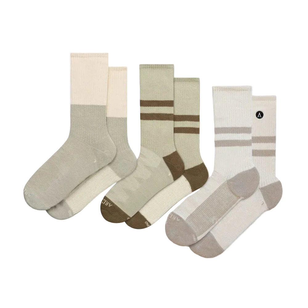 Sporty Dress Socks Bundles - 3 Pack Sporty Beige dress socks
