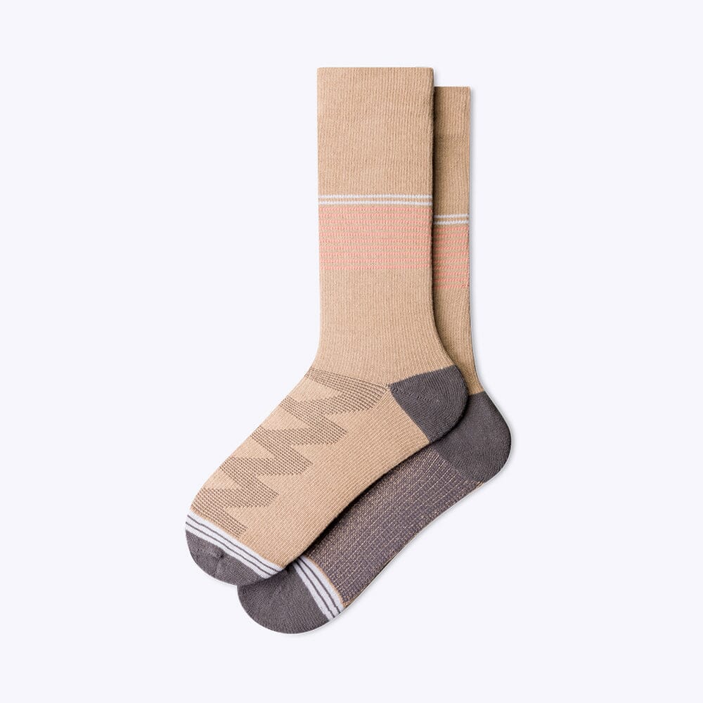 ArchTek® Dress Socks dress socks ArchTek Taupe/Pink Striped Medium