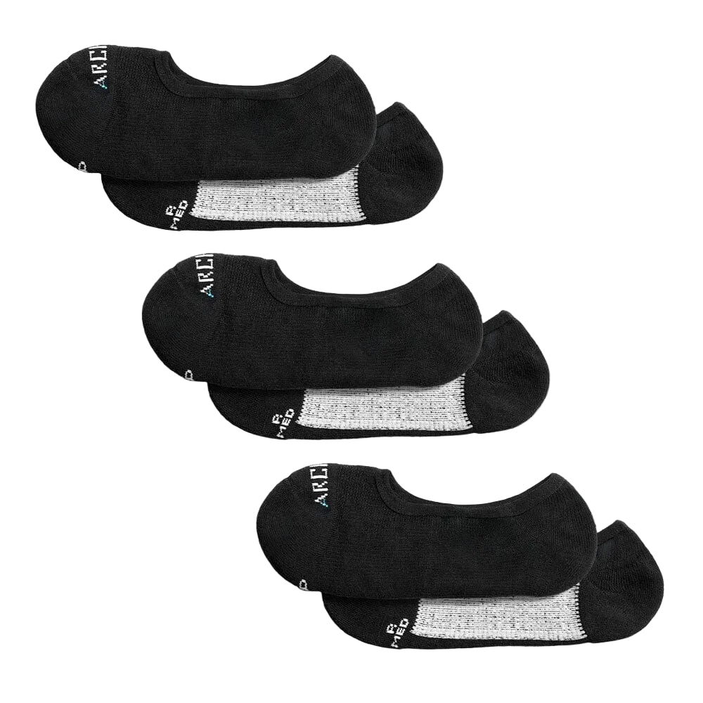 ArchTek® No Show Socks Bundles Black athletic socks
