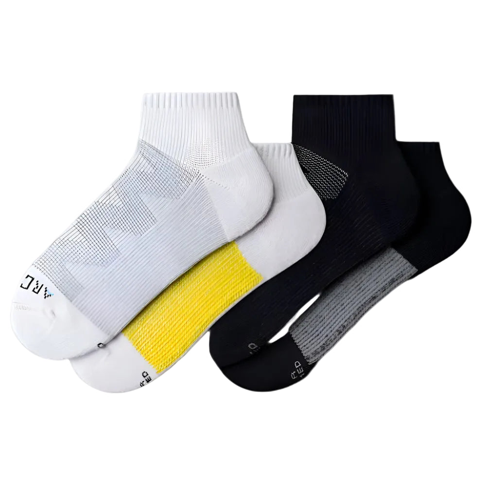 ArchTek® Quarter Socks Bundles White Black Combo 4 Pack athletic socks