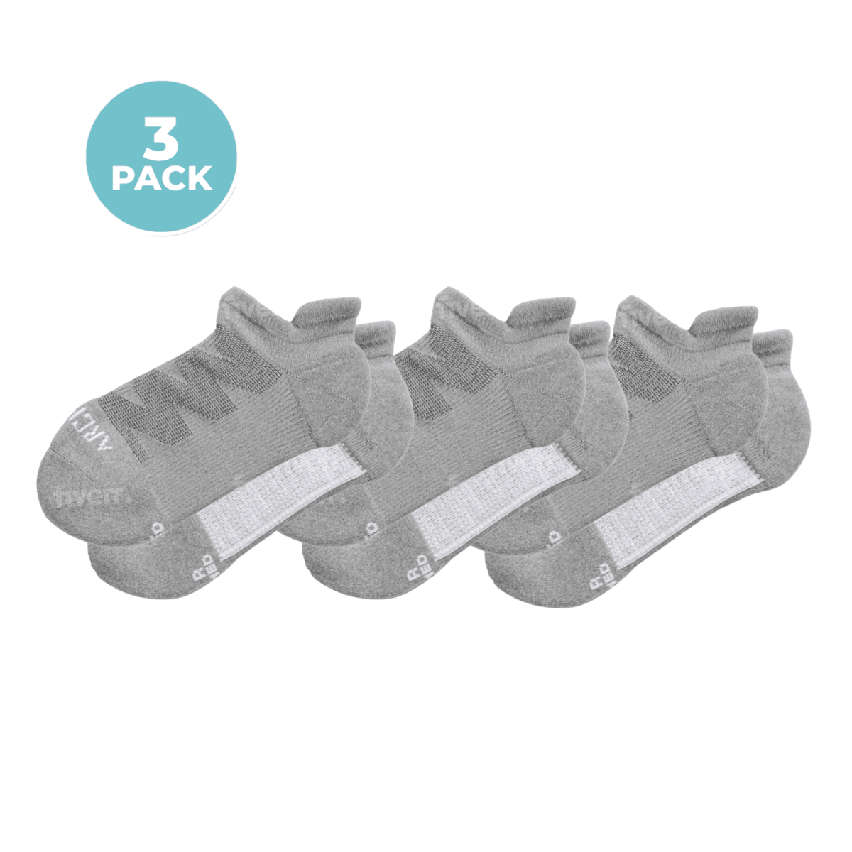 ArchTek® Ankle Socks Bundles 3 Pack Gray athletic socks