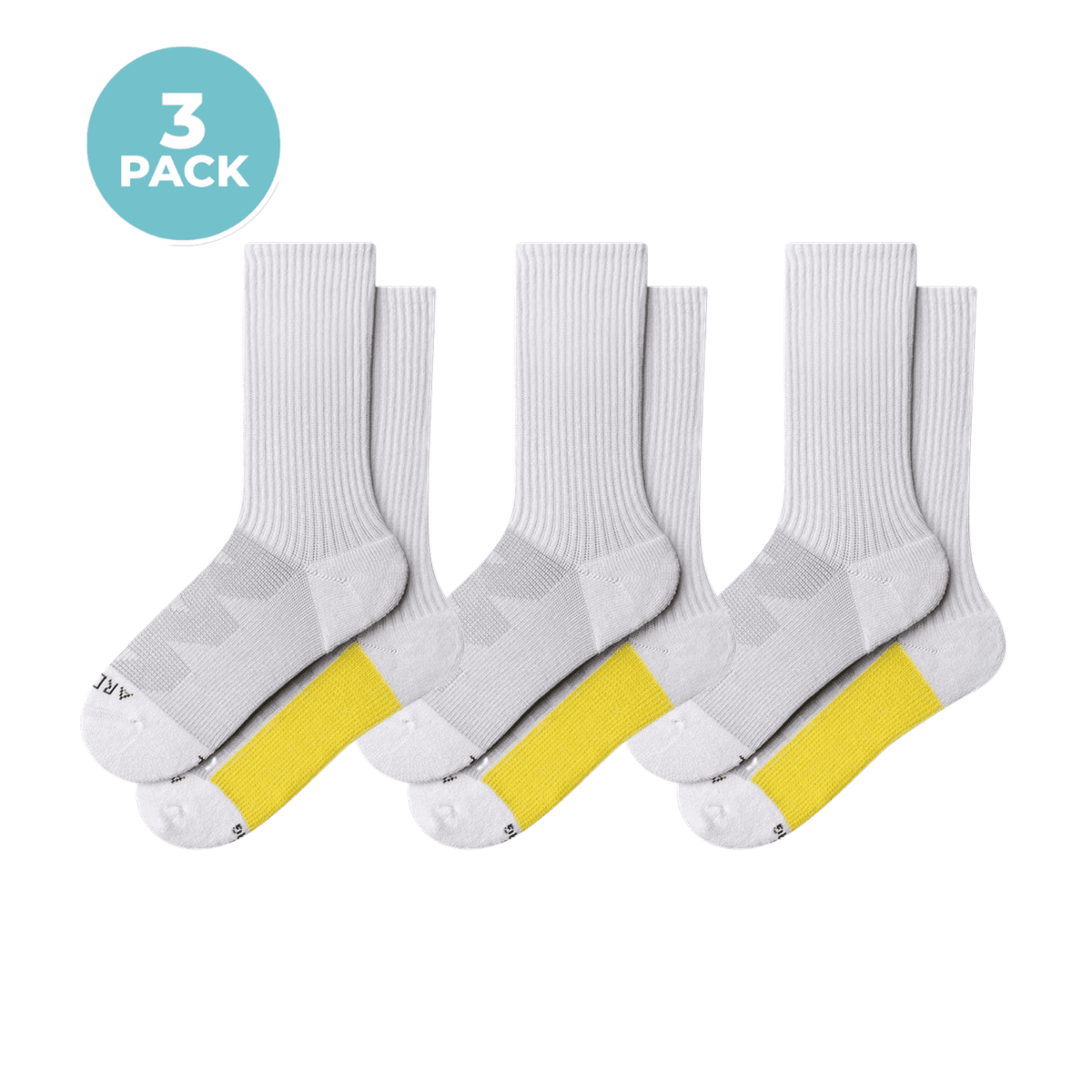 ArchTek® Crew Socks Bundles 3 Pack White