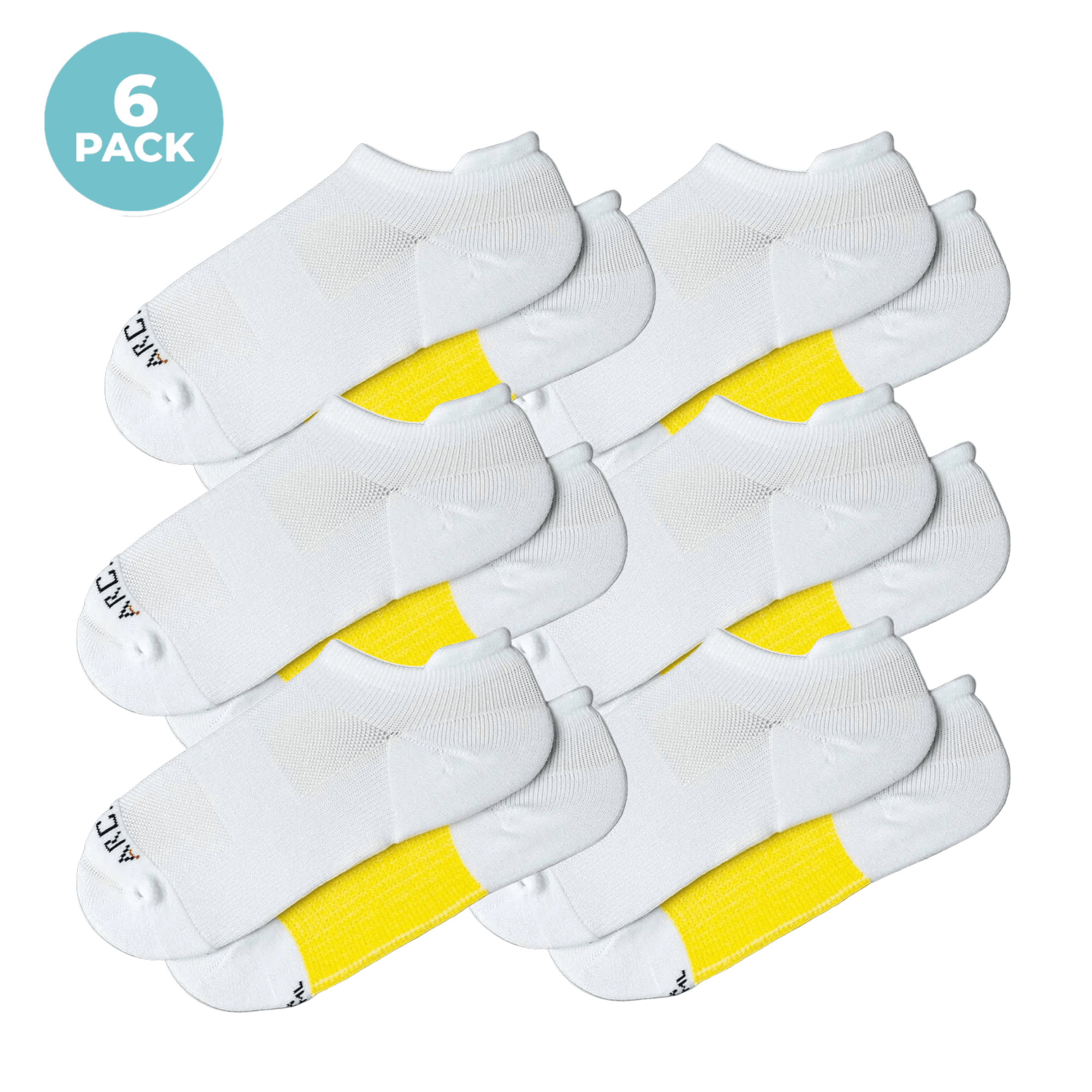 ArchTek® Ankle Socks Bundles 6 Pack White athletic socks