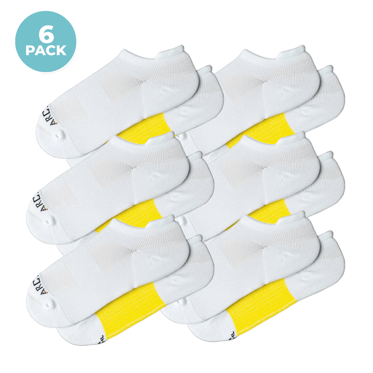 ArchTek® Ankle Socks Bundles 6 Pack White athletic socks