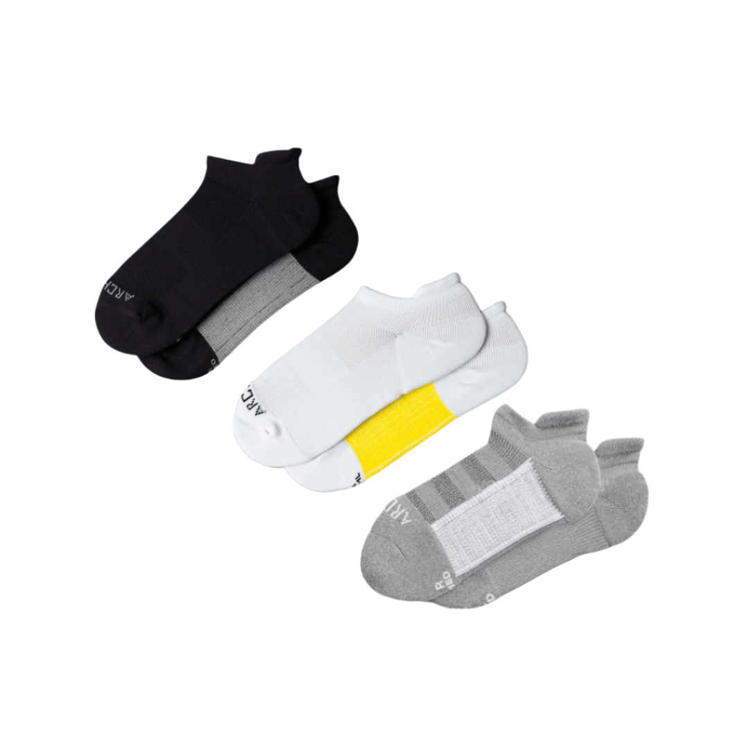 ArchTek® Ankle Socks Bundles athletic socks ArchTek 4 Pack White/Black/Gray Combo Small