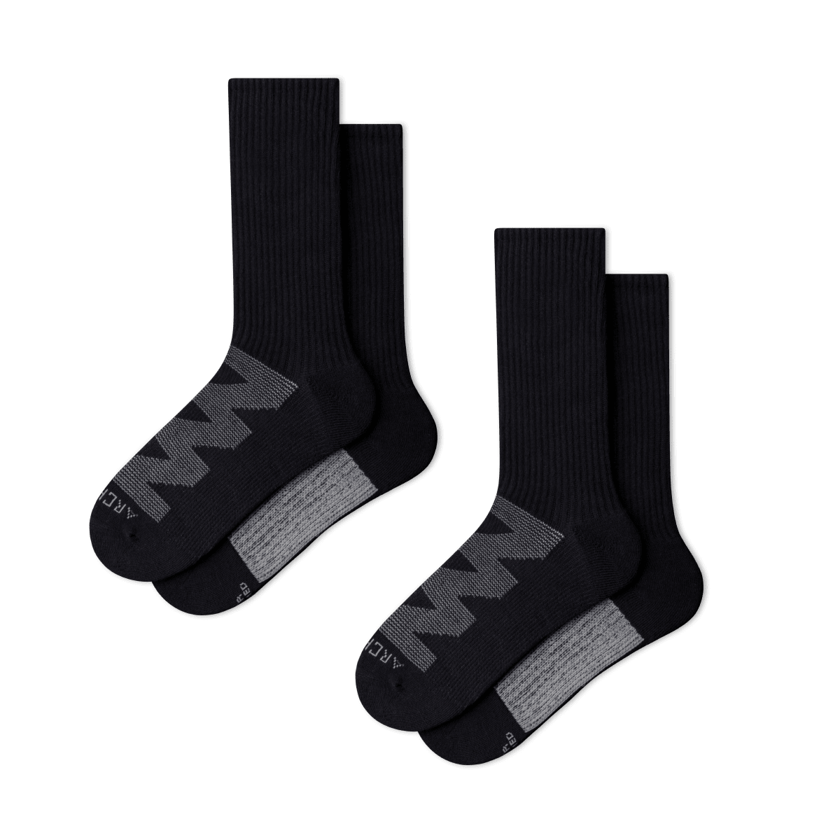 2 x ArchTek® Crew Socks ArchTek Black Small 
