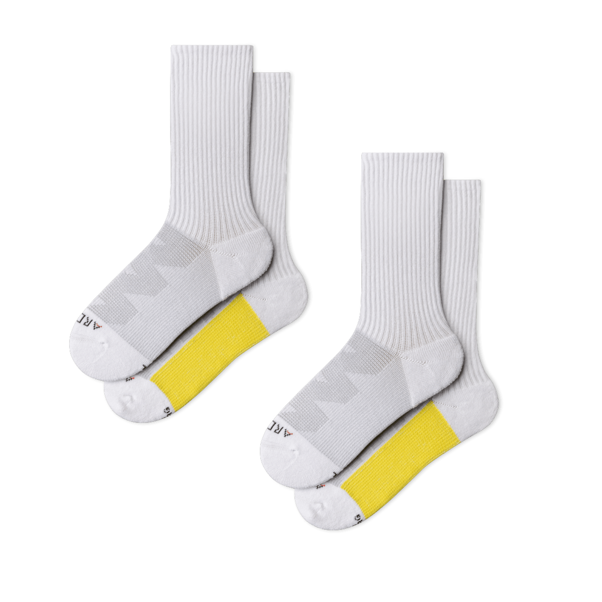 2 x ArchTek® Crew Socks ArchTek White Small 