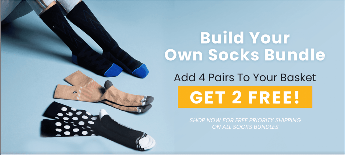 Add 4 Pairs Of Socks To Cart And Get 2 Of The Pairs Free! BYOB BYOB 