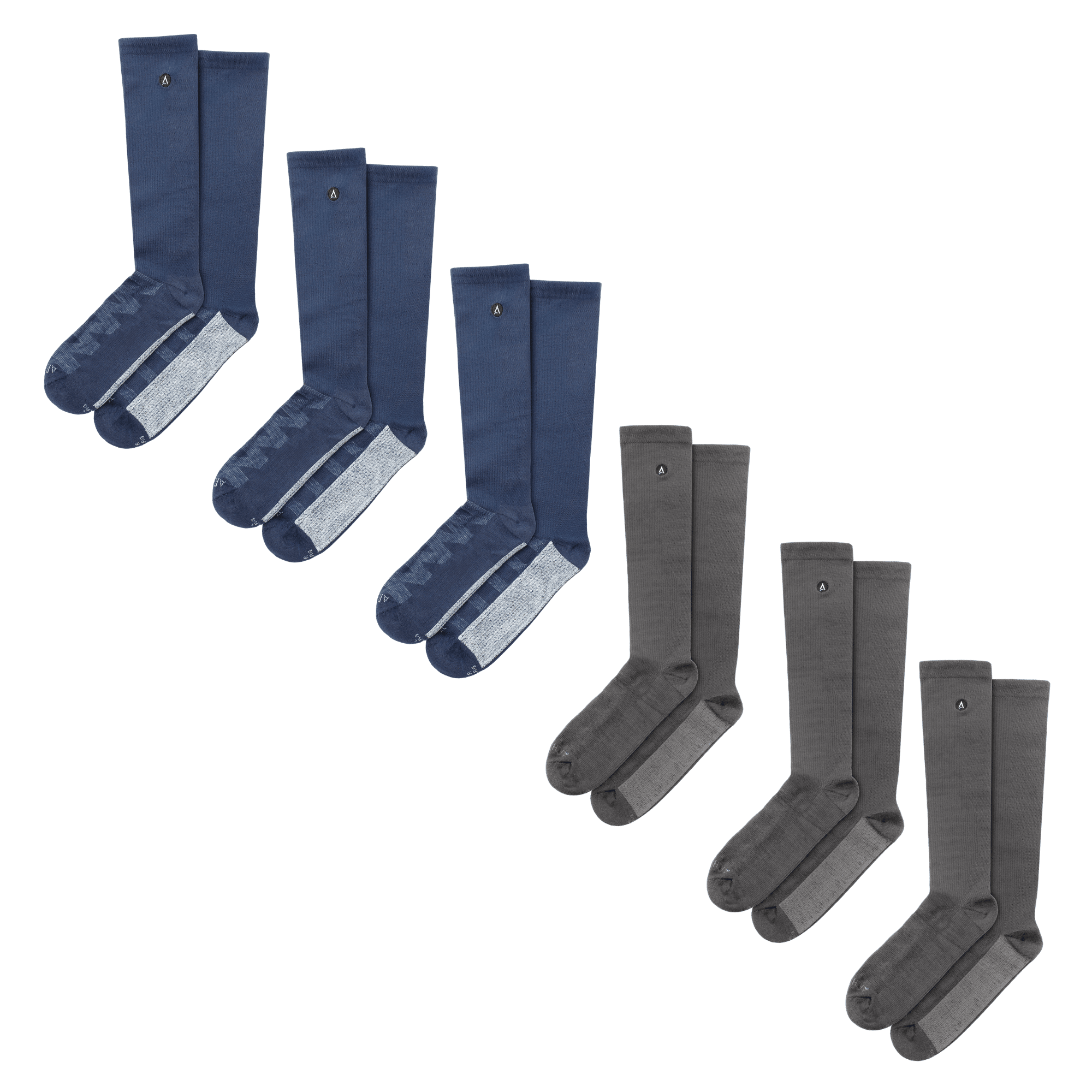 ArchTek® Compression Socks bundles 6 Pack Blue Gray Compression Socks