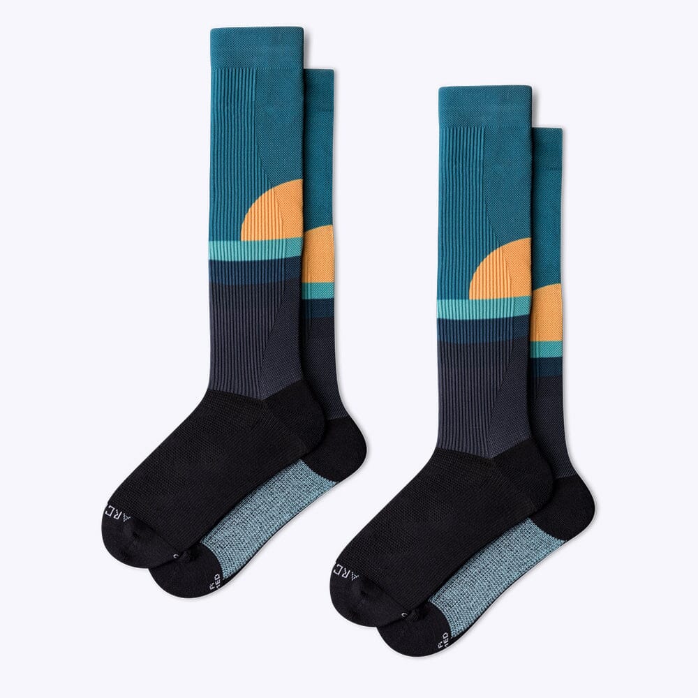 2 x ArchTek® Compression Socks Compression Socks ArchTek Blue Sunrise Medium 