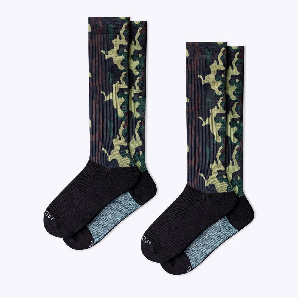 2 x ArchTek® Compression Socks Compression Socks ArchTek Green Camo Medium 