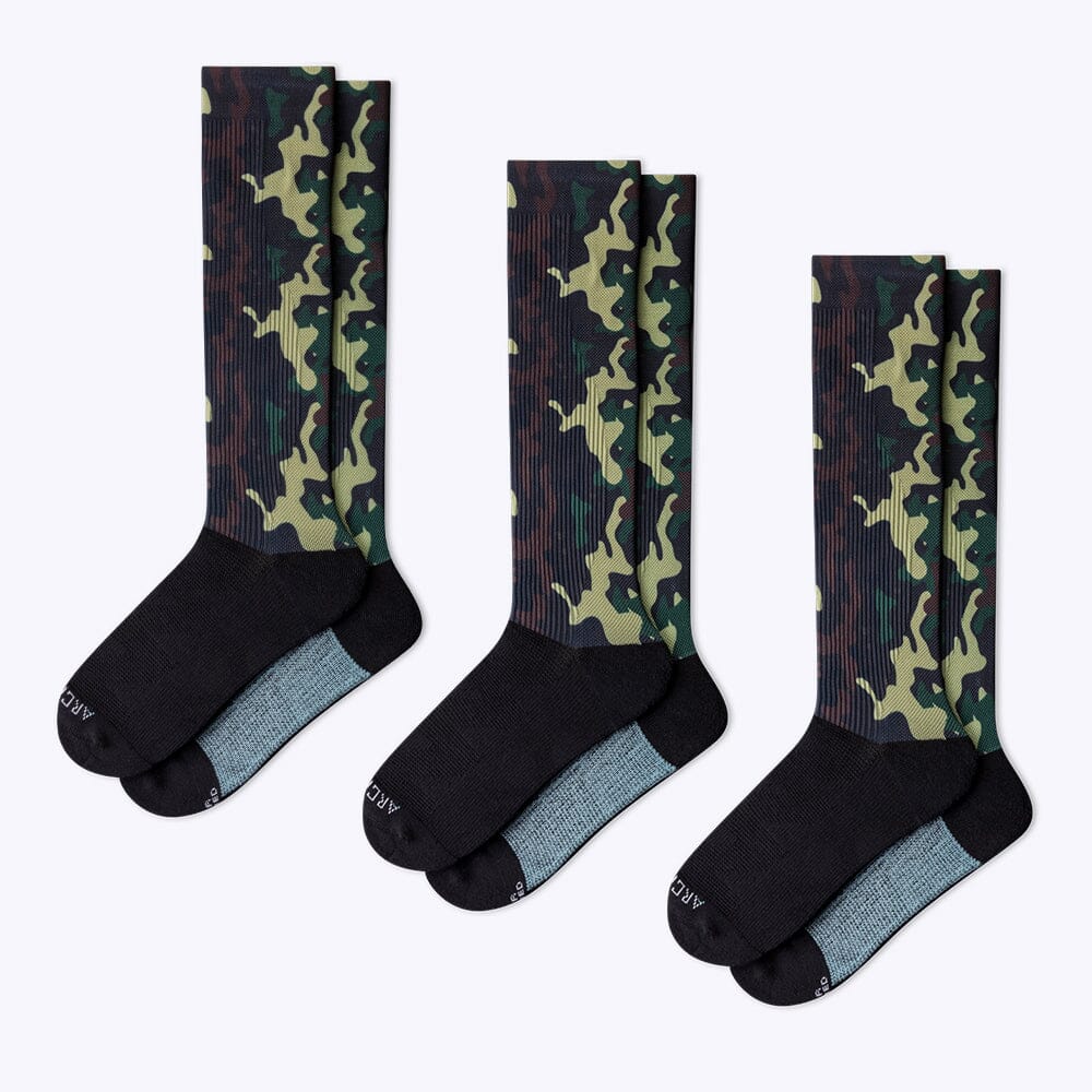3 x ArchTek® Compression Socks Compression Socks ArchTek Green Camo Medium 