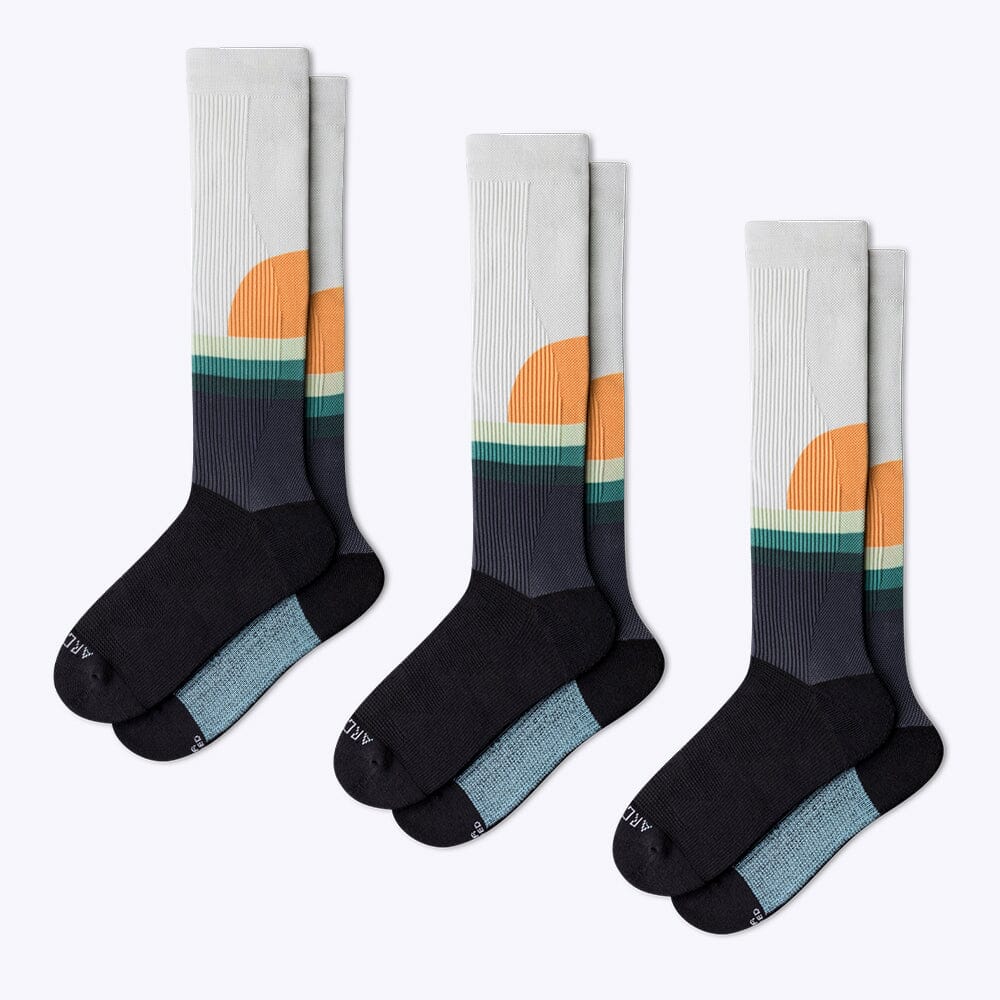 3 x ArchTek® Compression Socks Compression Socks ArchTek Green Sunrise Medium 
