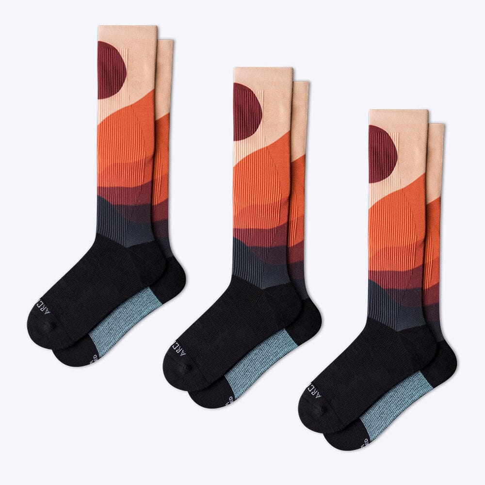 3 x ArchTek® Compression Socks Compression Socks ArchTek Orange Hillside Medium 