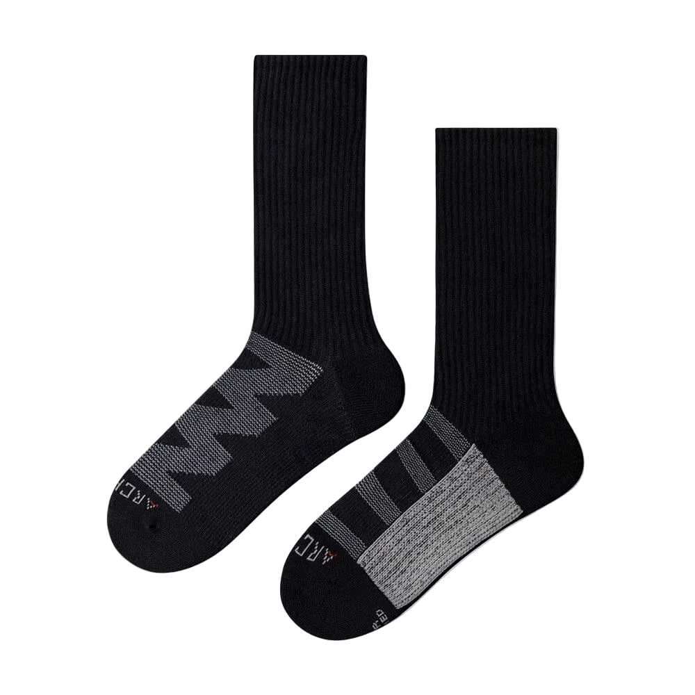 Moisture Wicking Crew Socks Bundles 3 Pack Black