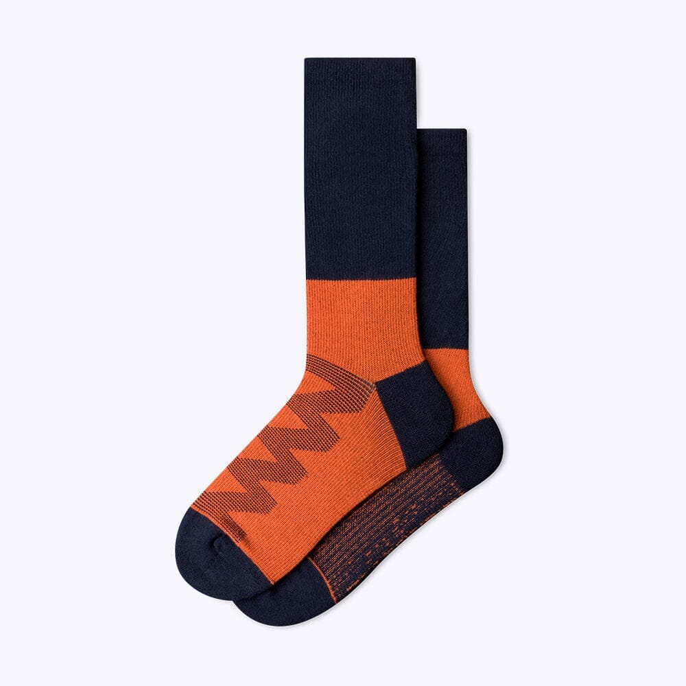 Dress Socks - Half & Half dress socks ArchTek Navy/Orange Medium 