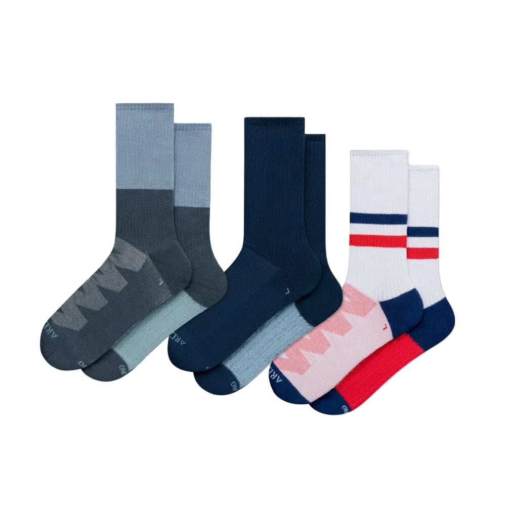 Sporty Dress Socks Bundles - 3 Pack Sporty Blues dress socks