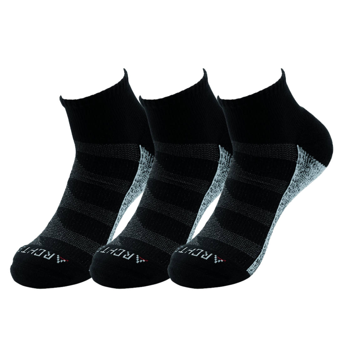 ArchTek® Quarter Socks (3 Pack Black) athletic socks ArchTek Medium 