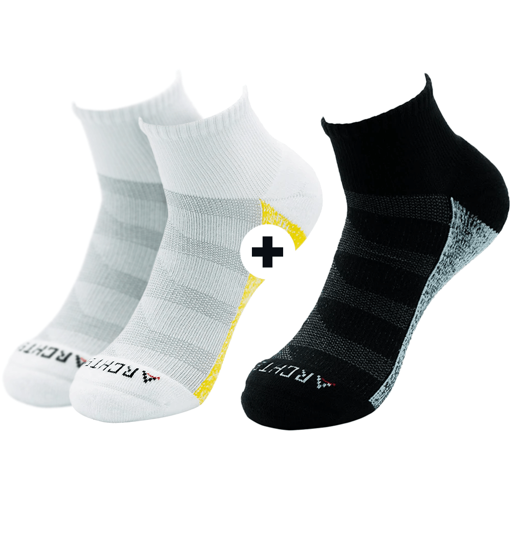 Archtek Sock Bundle | BUY 2 GET 1 FREE athletic socks ArchTek New Athletic Quarter Sock Men's Medium (sizes US 6-9.5) 