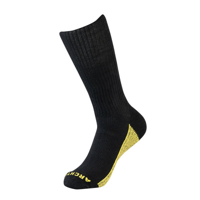 Black Athletic Crew Sock athletic socks ArchTek Men's Large (sizes US 10-14) Black
