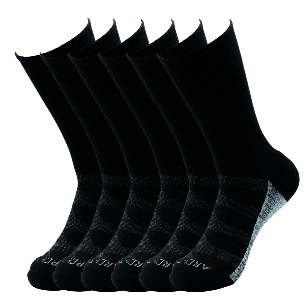 ArchTek® Crew Socks (6 Pack Black) athletic socks ArchTek Medium 