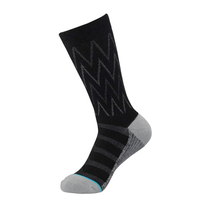 Black/Grey Herringbone Dress Sock dress socks ArchTek Women's Medium (sizes 8-10.5) Black