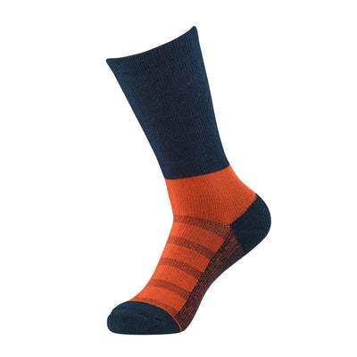 Navy/Orange 2-tone Dress Sock dress socks ArchTek Women's Medium (sizes 8-10.5) Blue