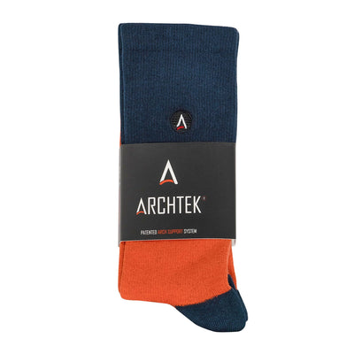 Navy/Orange 2-tone Dress Sock dress socks ArchTek