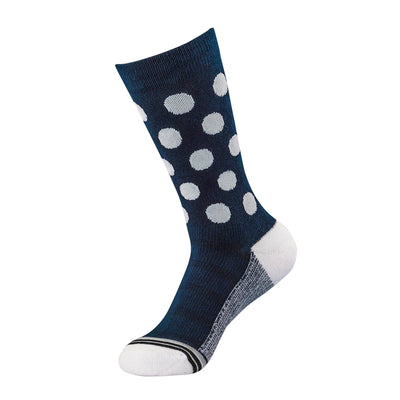 Navy/White Dots Dress Sock dress socks ArchTek Women's Medium (sizes 8-10.5) Blue