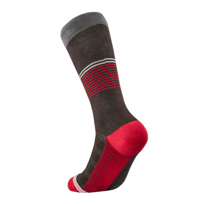 Chocolate/Red Striped Dress Sock dress socks ArchTek