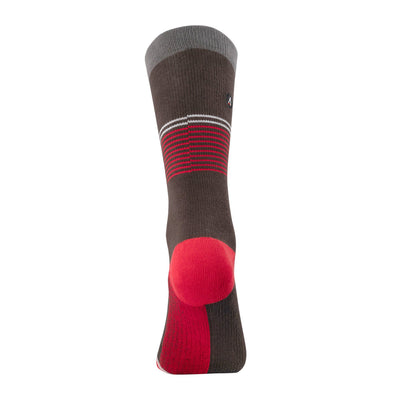 Chocolate/Red Striped Dress Sock dress socks ArchTek