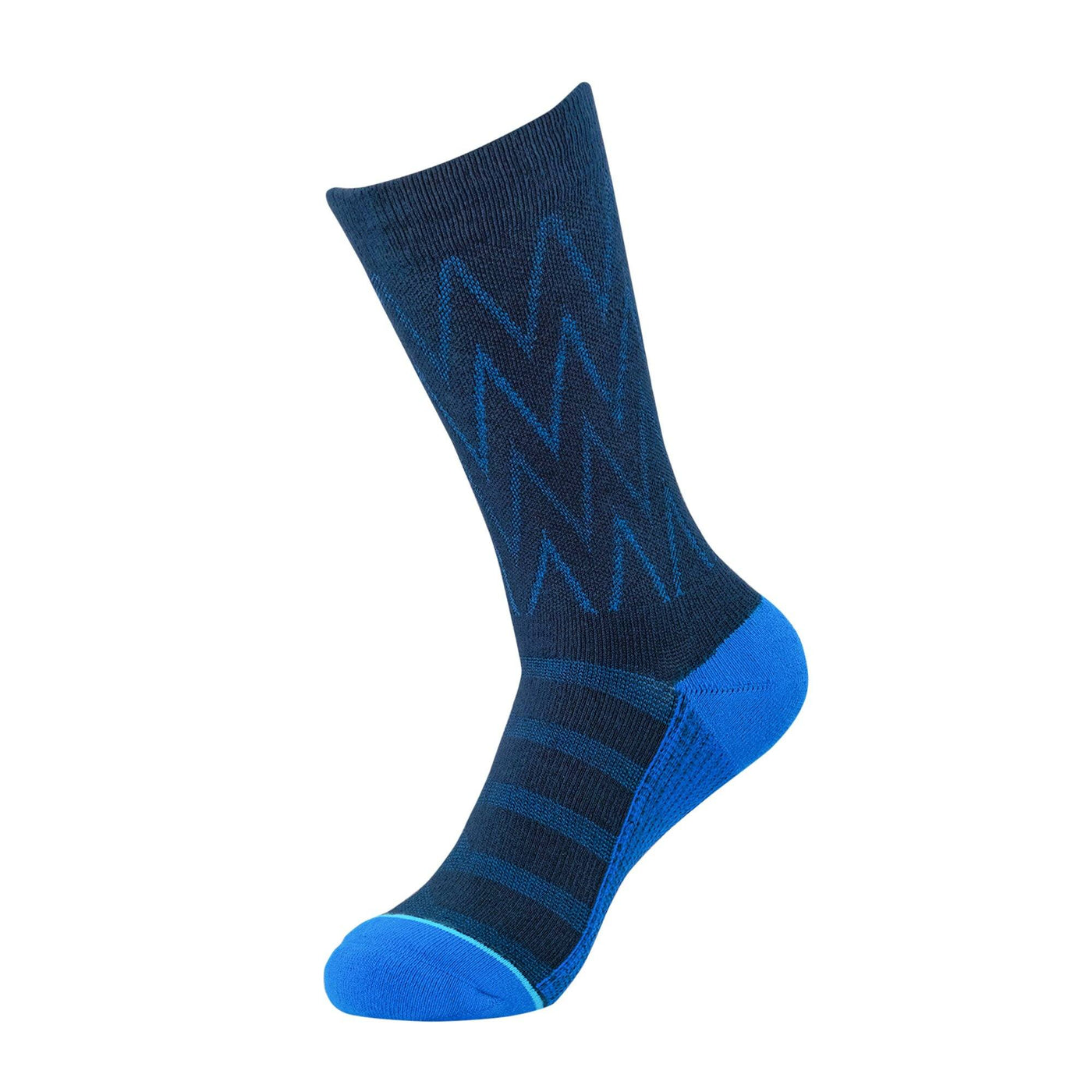Dark/Royal Blue Herringbone Dress Sock dress socks ArchTek Women's Medium (sizes 8-10.5) Blue