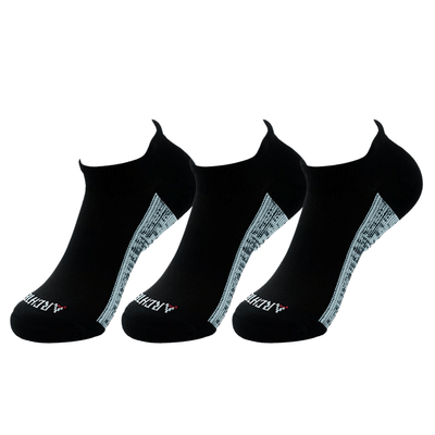 New Athletic Ankle Sock 3-Pack in Black improved version athletic socks ArchTek 