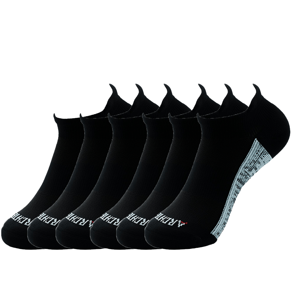 New Athletic Ankle Sock 6-Pack in Black improved version athletic socks ArchTek 