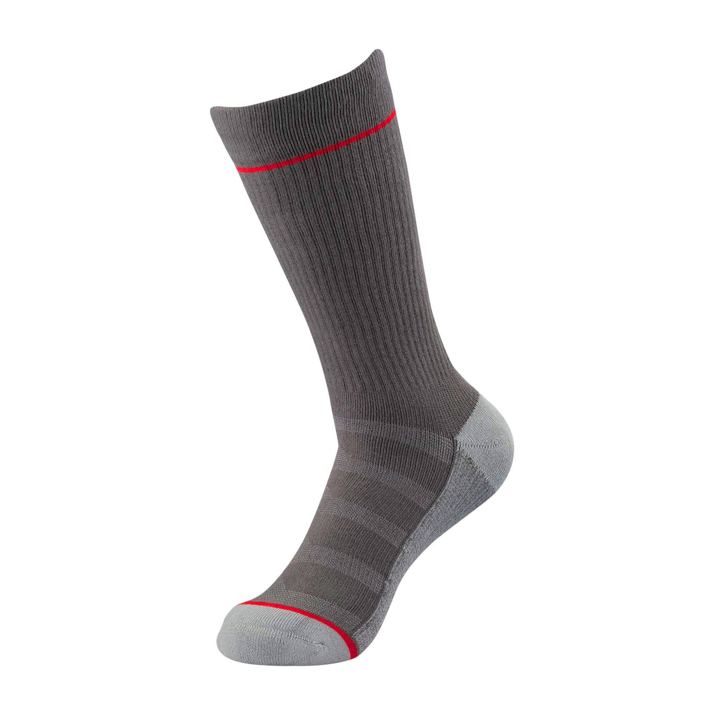Pebble Grey Ribbed Dress Socks dress socks ArchTek Women's Medium (sizes 8-10.5) Gray