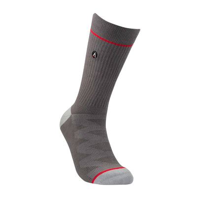 Pebble Grey Ribbed Dress Socks dress socks ArchTek