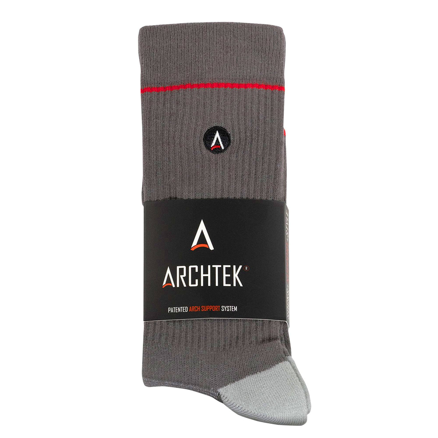 Pebble Grey Ribbed Dress Socks dress socks ArchTek