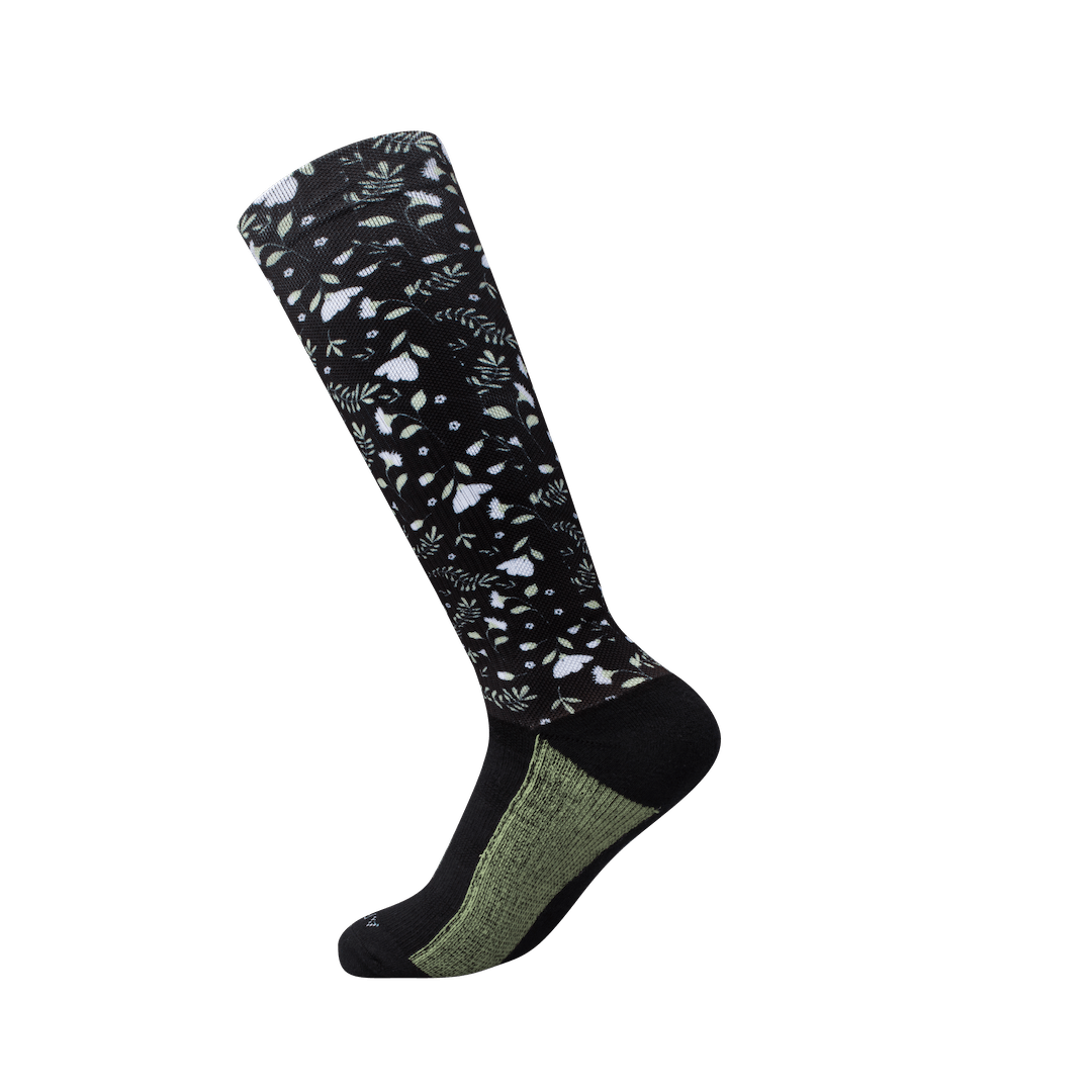 ArchTek® Compression Socks (Black Flowers) Compression Socks ArchTek 