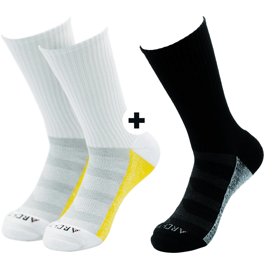 Archtek Sock Bundle | BUY 2 GET 1 FREE athletic socks ArchTek New Athletic Crew Sock Men's Medium (sizes US 6-9.5) 